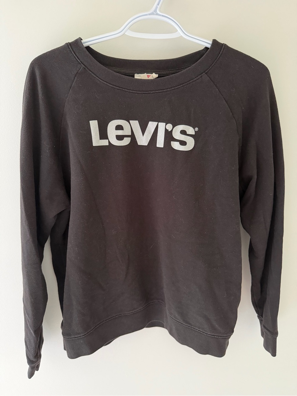 Levi's Black Crewneck with White Logo